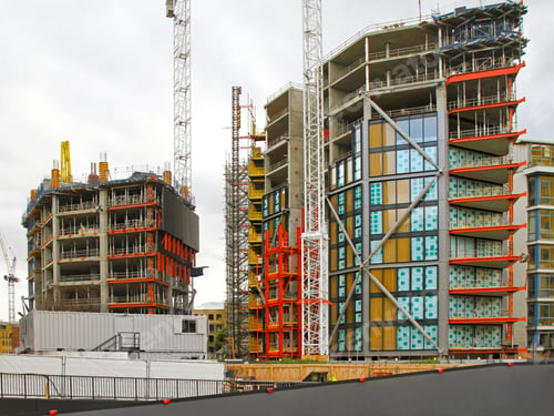Preview: Large Building Construction Site With Crane And Equipment
