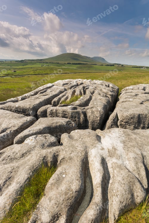 Preview: Limestone Pavement With Ingleborough Beyond