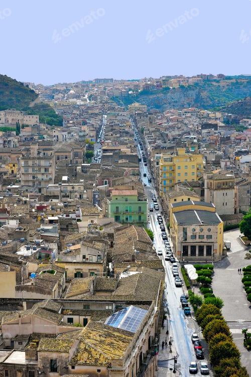 Preview: Panorama Of Scicli, Sicily, Italy