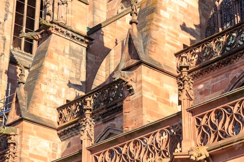 Preview: Strasbourg, France. Detail Design Of The Facade Strasbourg Cathedral (The Cathedral Of Our Lady Of