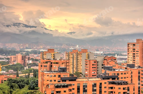 Preview: Medellin, Colombia, El Poblado District, Hdr Cityscape
