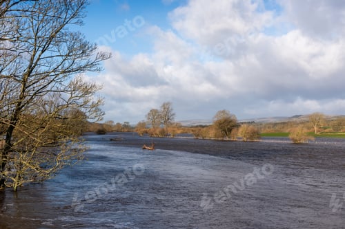 Preview: Flooded River Ure From Middleham Bridge