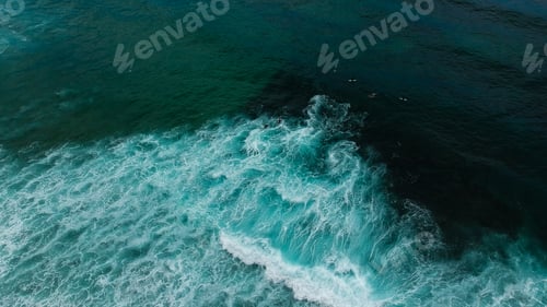 Preview: Aerial View From A Surf Spot With Waves And A Group Of Surfers In Ericeira, Portugal