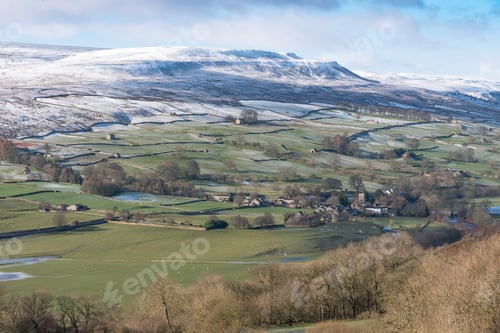 Preview: Snow Topped Hills Above Grinton In Swaledale