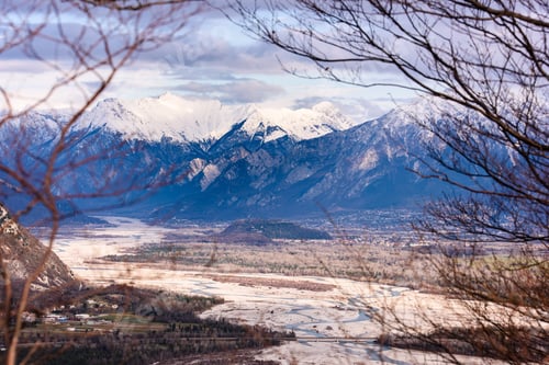 Preview: The Slow Flow Of The Tagliamento River Cradled By Its Mountains.