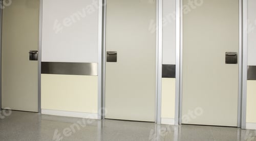 Preview: Empty Hospital Hall With White Walls, Medicine