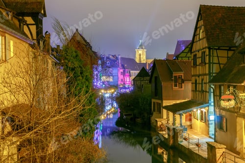 Preview: Colmar. City Canal On The Sunset..