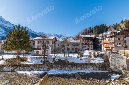 Preview: Forni Di Sopra Winter. Ancient Mountain Village. Pearl Of The Friulian Dolomites
