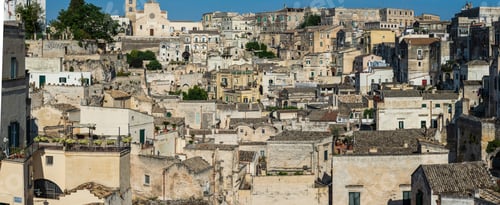 Preview: Sassi Of Matera. Sasso Caveoso At Sunset. Magic Of Cave Houses. Unesco World Heritage Site.