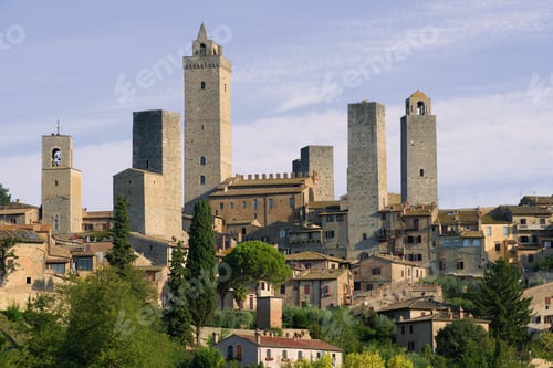 Preview: Medieval Towers Of San Gimignano Close To A Sunny Day. Tuscany, Italy