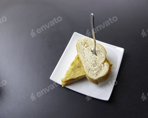 Preview: Potato Omelette With Bread In Bar, Appetizer And Snack, Food