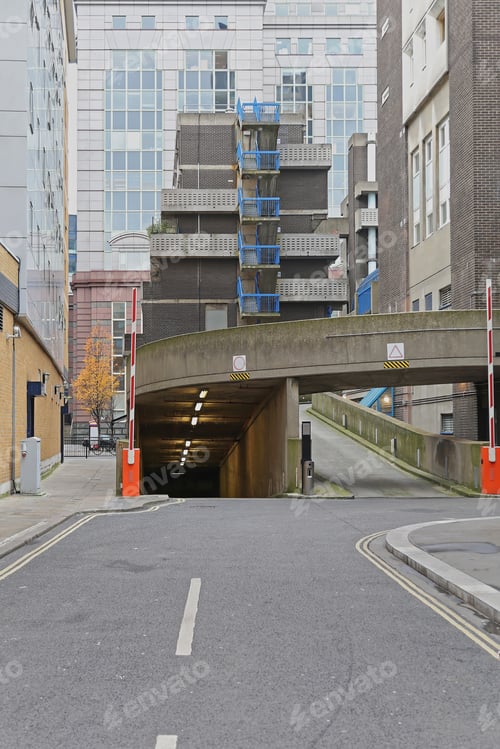 Preview: Entrance To Underground Garage Parking In City