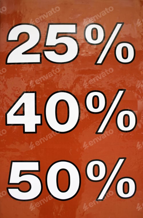 Preview: Discount Sale Prices, Percentage And Numbers, Numerical Information