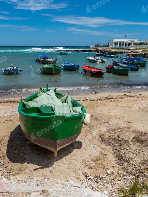 Preview: Enchanted Sea. Boats In The Bay Of The Abbey Of San Vito