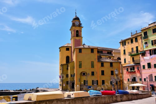 Preview: Panorama Of The Ligurian Village Camogli Liguria Italy