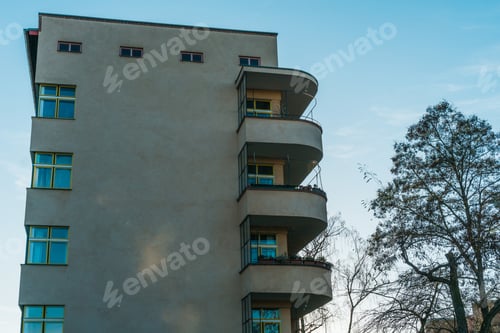 Preview: Old Architecture Building With Balcony And Copy Space