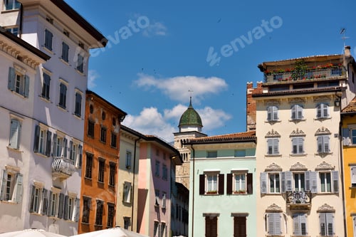Preview: Historic Buildings In Piazza Del Duomo Trento Italy