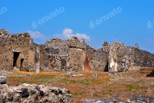 Preview: Ruins Of Ancient Roman City Of Pompeii Italy, Was Destroyed And Buried With Ash After Vesuvius