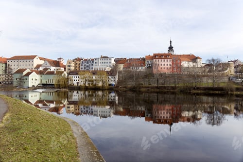 Preview: Colorful Royal Medieval Town Pisek Above The River Otava, Czech Republic