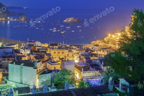 Preview: Tossa De Mar In Night Illumination.