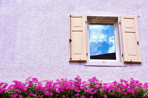 Preview: Picturesque Windows In The Historic Center Of Folgaria, Trento, Italy