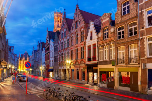 Preview: Brugge. Old Medieval Street.