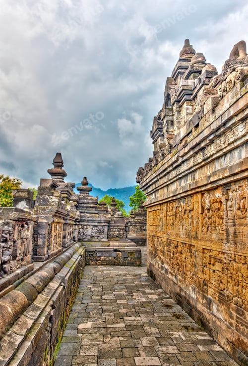 Preview: Borobudur Temple Detail, Sacred Temple In Java, Indonesia