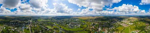 Preview: Suzdal, Russia. Summer City Panorama. Aerial View. Panorama 360