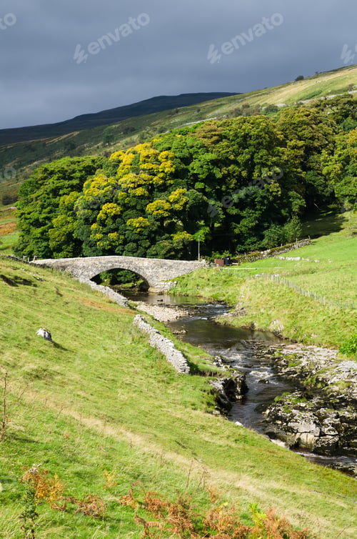 Preview: Waterfall At Cray In Wharfedale. Uk