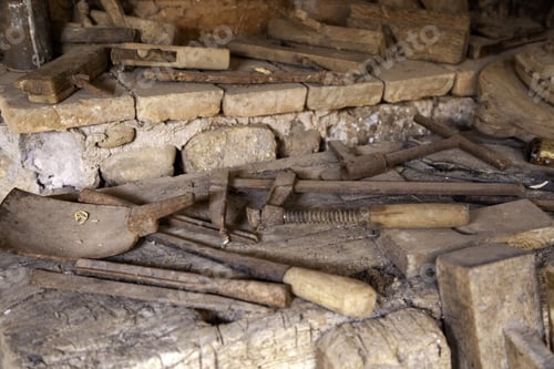 Preview: Carpentry Tools In Industrial Workshop, Work And Warehouse