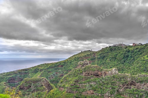 Preview: La Palma Island, Vegetation And Volcanic Landscape, Hdr Image