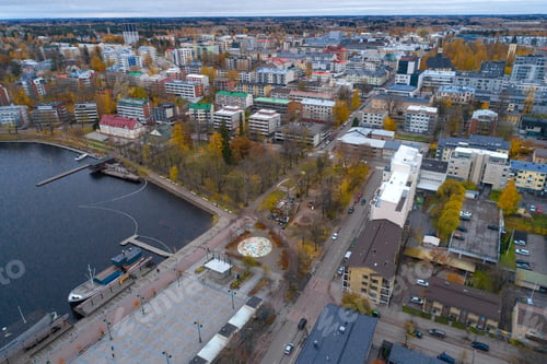 Preview: Lappeenranta From A Bird'S Eye View On A Cloudy October Day. Finland