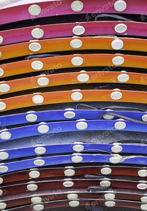 Preview: Fair Lights Colored Metal Surface, Materials And Decoration