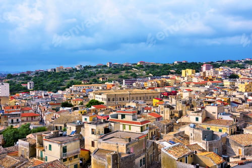 Preview: Panorama Of The Historic Center Of Modica Sicily Italy