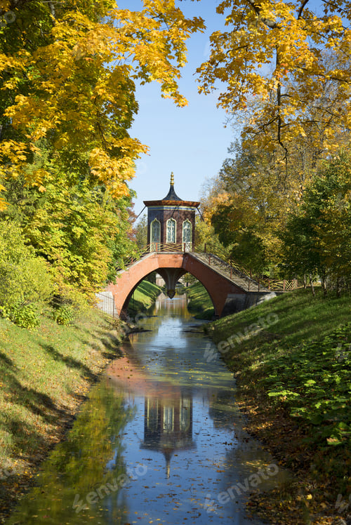 Preview: Golden Autumn At The Cross Bridge. Tsarskoye Selo