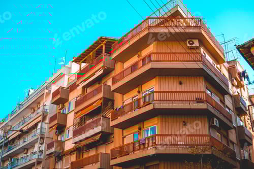 Preview: Some Apartment Houses With Power Cable In The Air