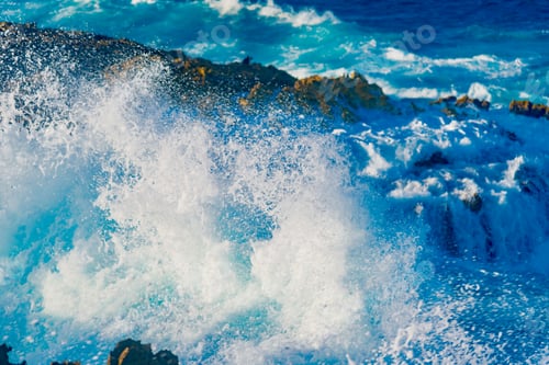 Preview: Panorama Of The Violent Ocean And Giant Waves Of The Airkok National Park Nature Reserve In The