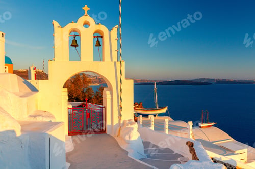 Preview: View Of The Village Oia On The Sunset.