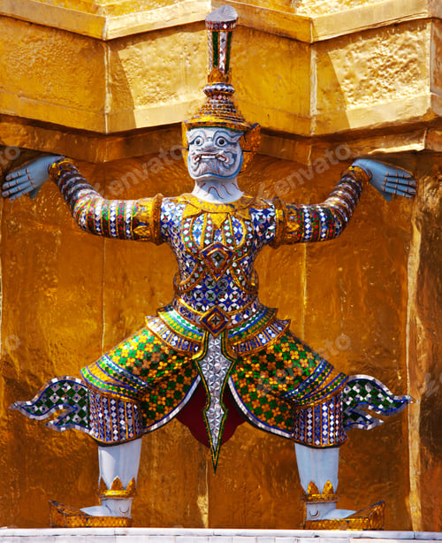 Preview: Golden Garuda Sculpture At Royal Palace, Bangkok,Thailand