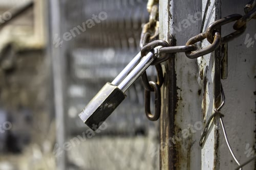 Preview: Padlock With Chains, Protection And Security, Construction