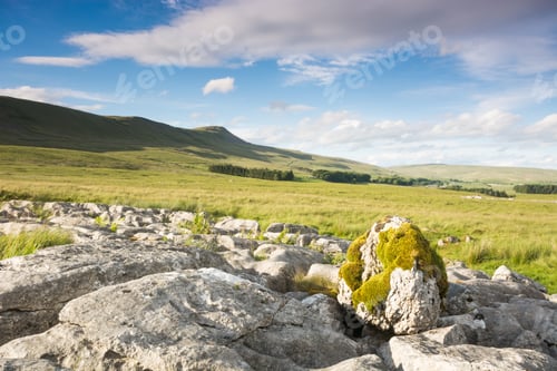 Preview: Limestone Boulders And Ingleborough In The Yorkshire Dales