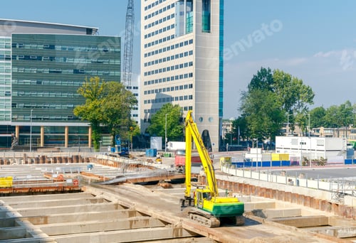 Preview: Excavator On Construction Site.