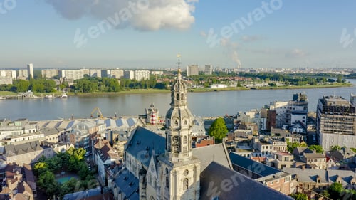 Preview: Antwerp, Belgium. St. Paul S Cathedral (Sint-Pauluskerk), Aerial View