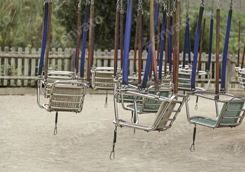 Preview: Metal Flying Swings In Amusement Park, Fun