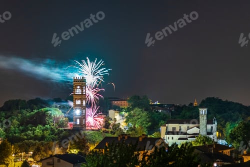 Preview: Explosion Of Colors. Fireworks. Cassacco, Friuli. Italy