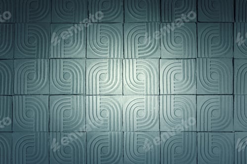 Preview: Tiles With Circles And Lines On Building Wall
