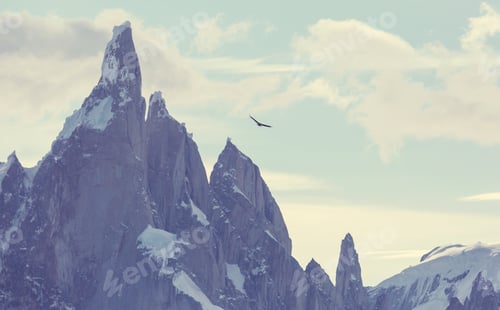 Preview: Famous Beautiful Peak Cerro Torre In Patagonia Mountains, Argentina. Beautiful Mountains Landscapes