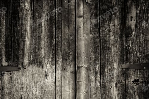 Preview: Wooden Door With Ancient Lock, Construction And Architecture