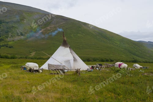 Preview: Chum Nomadic Reindeer Herders In The Foothills Of The Polar Urals. Russia