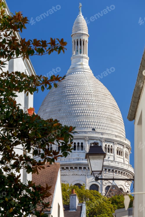 Preview: View Of The Sacre Coeur Cathedral On The Montmartre Hill In The Early Morning. Paris. France.